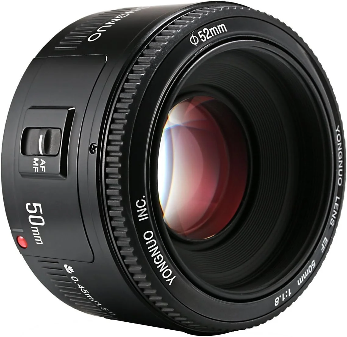لنز استاندارد پرایم 50mm F/1.8 یونگنو EF YN 1:1.8 برای دوربین دیجیتال کانن ریبل لنز استاندارد پرایم 50mm F/1.8 یونگنو EF YN 1:1.8 برای دوربین دیجیتال کانن ریبل