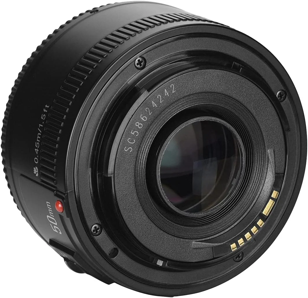 لنز یونگنو YN 50mm F/1.8 AF/MF با دیافراگم بزرگ و فوکوس خودکار برای دوربین های Canon EF Mount EOS