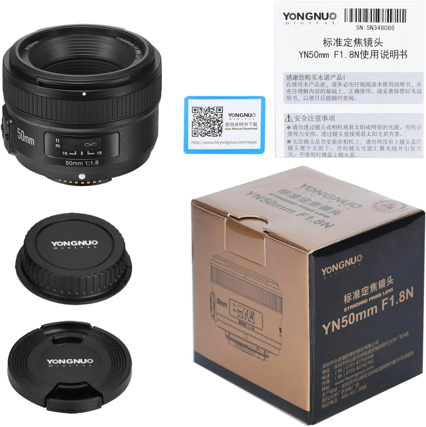 لنز استاندارد و پرایم 50mm F1.8N یونگنو با دیافراگم بزرگ، فوکوس خودکار و دستی AF MF برای دوربین های DSLR نیکون لنز استاندارد و پرایم 50mm F1.8N یونگنو با دیافراگم بزرگ، فوکوس خودکار و دستی AF MF برای دوربین های DSLR نیکون