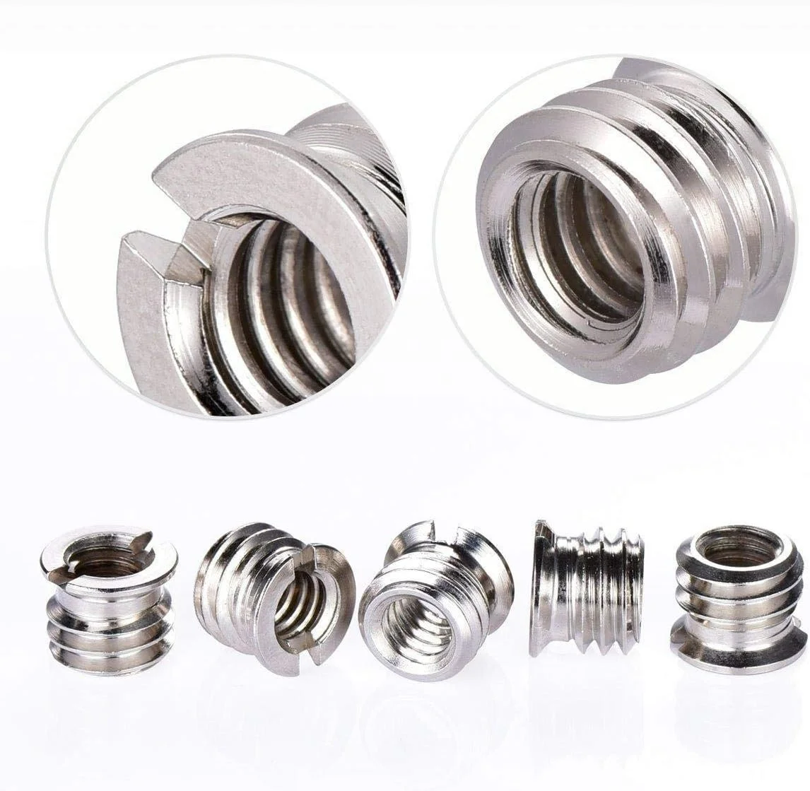 آداپتور تبدیل پیچ بوشینگ کاهنده eWINNER از 3/8 اینچ-16 به 1/4 اینچ-20 برای قفس دوربین، سه پایه، هد توپی، صفحه - 10 عدد آداپتور تبدیل پیچ بوشینگ کاهنده eWINNER از 3/8 اینچ-16 به 1/4 اینچ-20 برای قفس دوربین، سه پایه، هد توپی، صفحه - 10 عدد