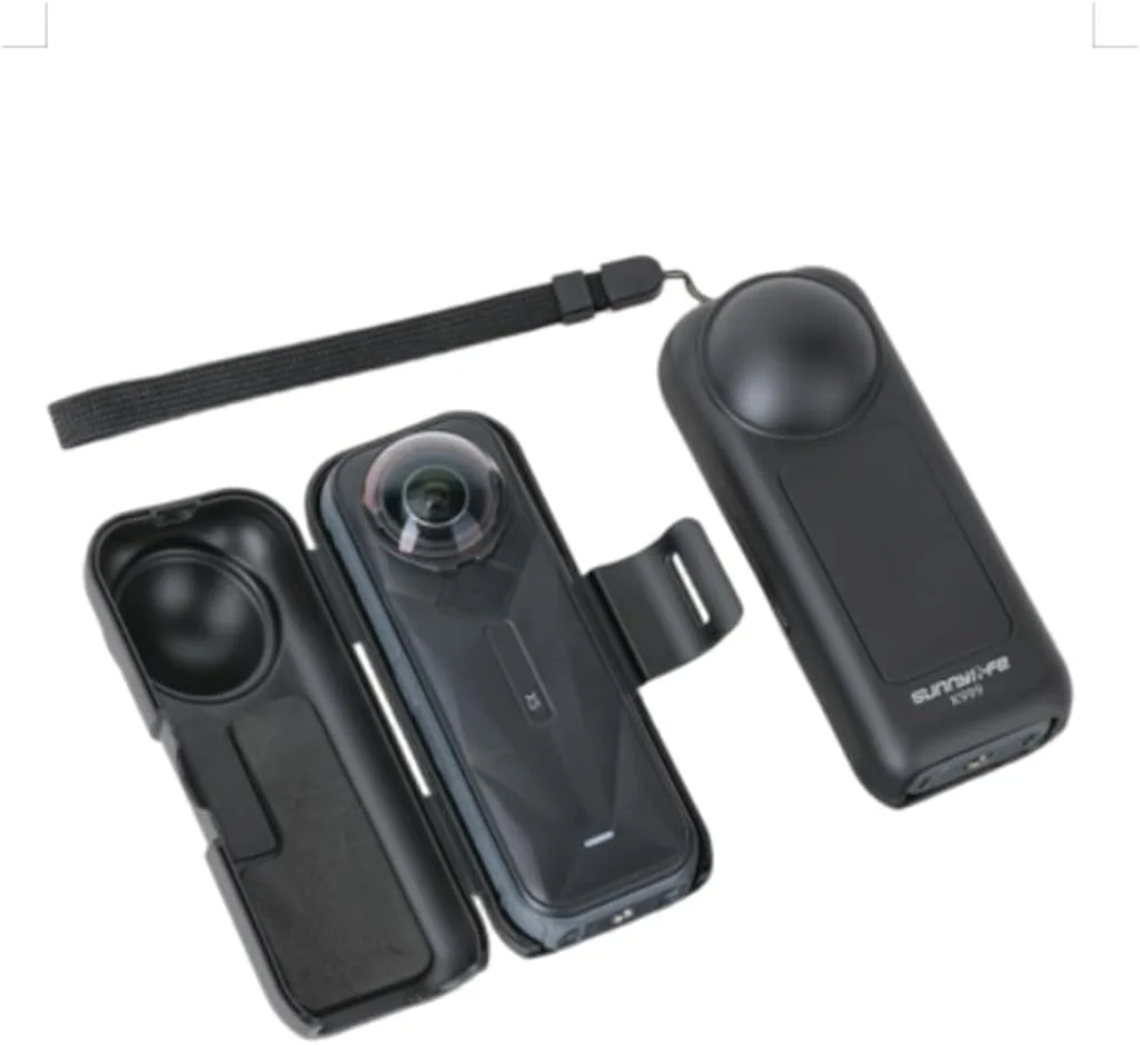 محافظ بدنه دوربین eWINNER سازگار با لنز و صفحه نمایش Insta360 X5 X4، کیف حمل و نقل محافظ هارد شل مسافرتی با بند مچی برای دوربین اکشن Insta360 X5 X4