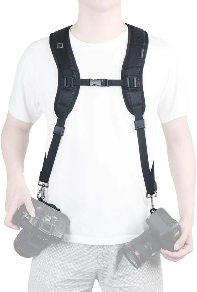 بند دوتایی شانه ای دوربین دیجیتال eWINNER با قابلیت تنظیم سریع برای کانن، نیکون و سونی 2 - مشکی بند دوتایی شانه ای دوربین دیجیتال eWINNER با قابلیت تنظیم سریع برای کانن، نیکون و سونی 2 - مشکی