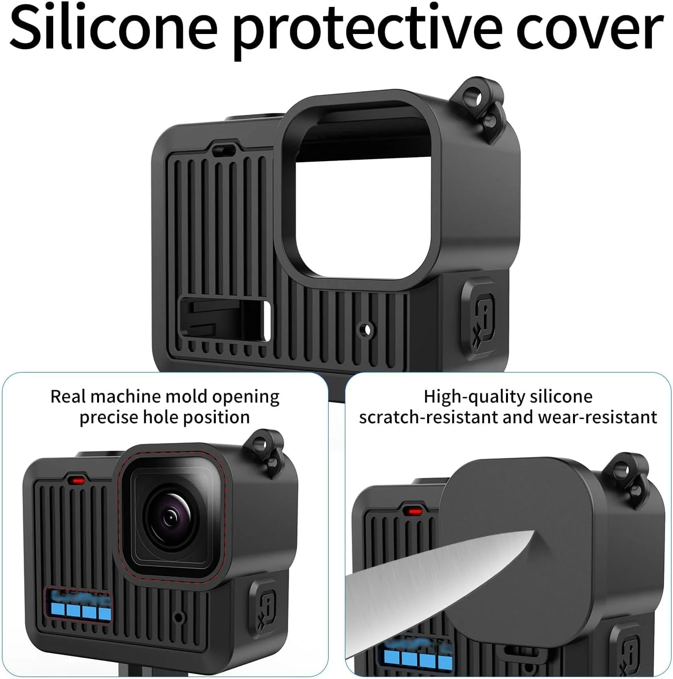 محافظ سیلیکونی دوربین eWINNER برای GoPro Hero 4K 2024 / درپوش لنز و بند گردنی برای لوازم جانبی دوربین GoPro Hero 4K (مشکی) محافظ سیلیکونی دوربین eWINNER برای GoPro Hero 4K 2024 / درپوش لنز و بند گردنی برای لوازم جانبی دوربین GoPro Hero 4K (مشکی)
