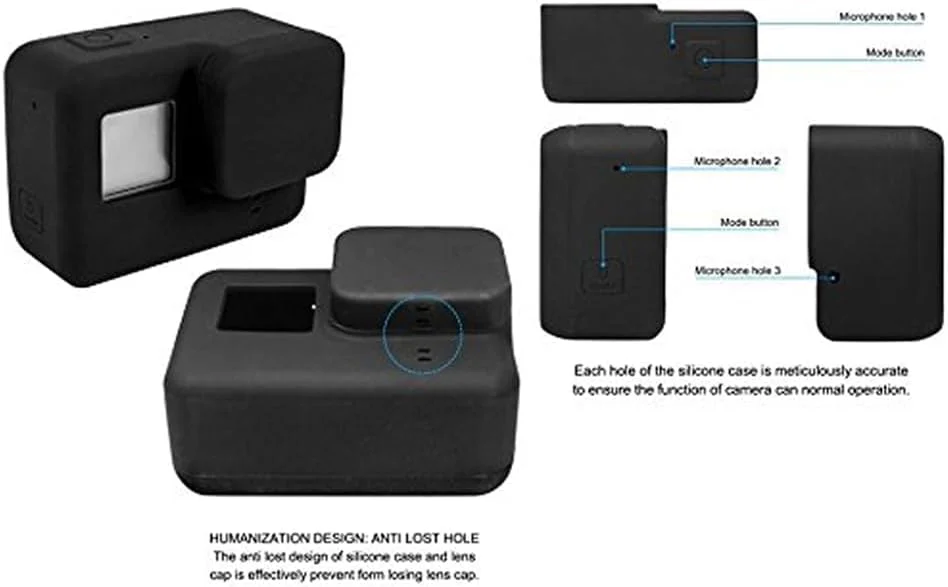 محافظ سیلیکونی نرم eWINNER با درپوش لنز سازگار با دوربین ورزشی GoPro Hero 5 Hero 6 Hero 7 - مشکی محافظ سیلیکونی نرم eWINNER با درپوش لنز سازگار با دوربین ورزشی GoPro Hero 5 Hero 6 Hero 7 - مشکی