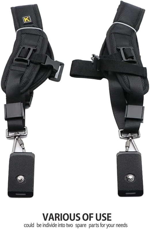 بند دوتایی شانه ای دوربین دیجیتال eWINNER با قابلیت تنظیم سریع برای کانن، نیکون و سونی 2 - مشکی بند دوتایی شانه ای دوربین دیجیتال eWINNER با قابلیت تنظیم سریع برای کانن، نیکون و سونی 2 - مشکی