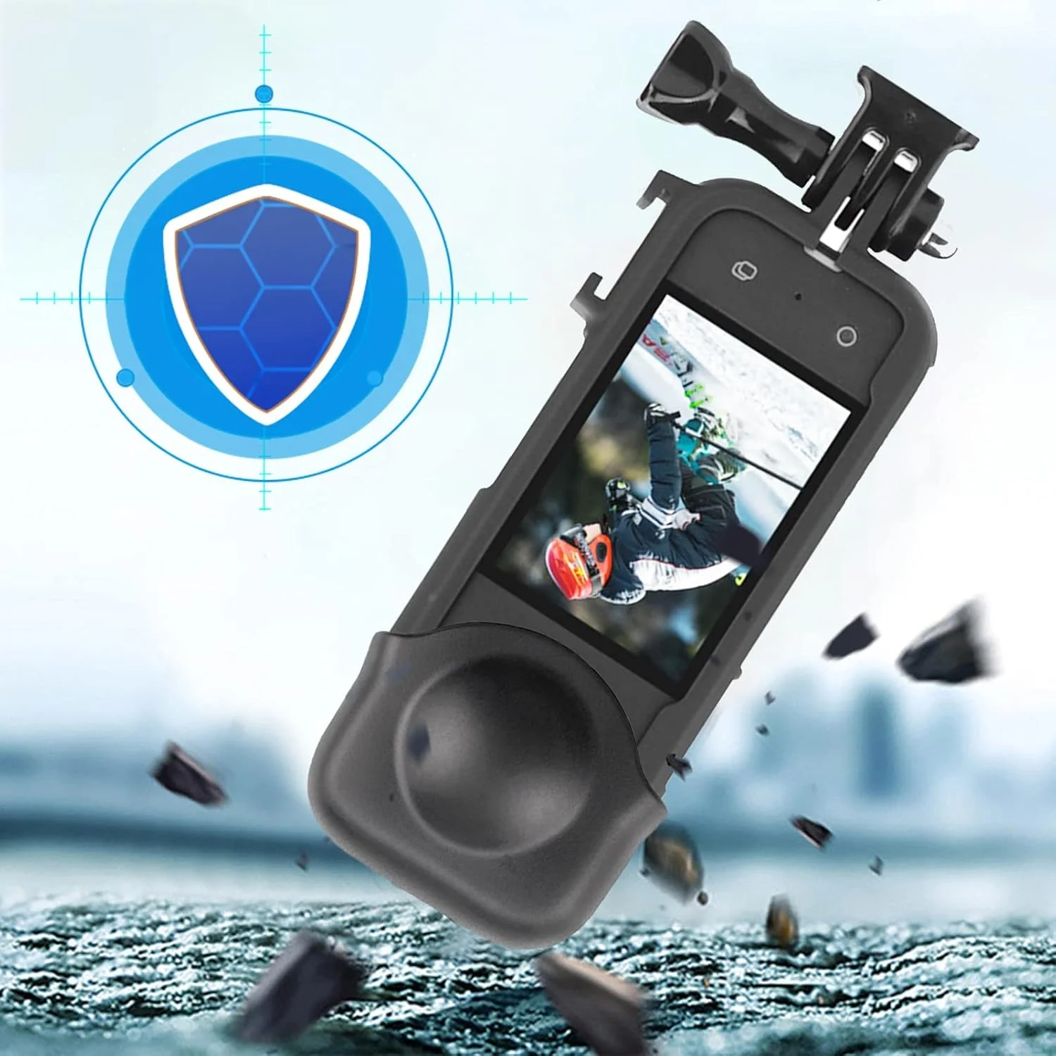 لوازم جانبی براکت نصب دو پورت کفشک سرد eWINNER سازگار با قاب دوربین اکشن پانوراما Insta360 ONE X3، قفس محافظ با محفظه درپوش لنز (برای Insta360 ONE X3) لوازم جانبی براکت نصب دو پورت کفشک سرد eWINNER سازگار با قاب دوربین اکشن پانوراما Insta360 ONE X3، قفس محافظ با محفظه درپوش لنز (برای Insta360 ONE X3)