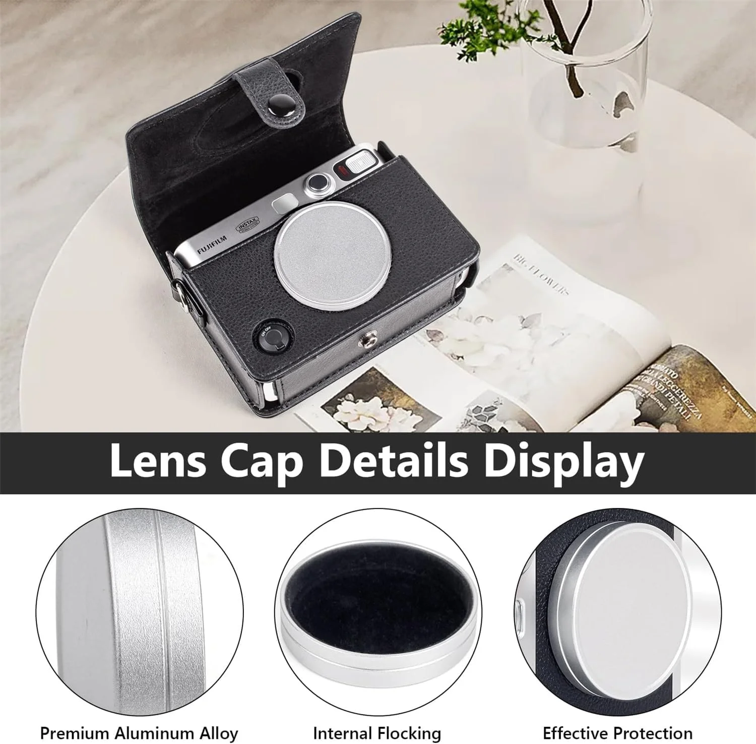 درب لنز مینی Evo ایوینر، آلومینیومی، نقره ای، ضد خش، محافظت در برابر گرد و غبار و خراش، نصب سریع، سازگار با دوربین فوری فوجی فیلم Instax Mini Evo درب لنز مینی Evo ایوینر، آلومینیومی، نقره ای، ضد خش، محافظت در برابر گرد و غبار و خراش، نصب سریع، سازگار با دوربین فوری فوجی فیلم Instax Mini Evo