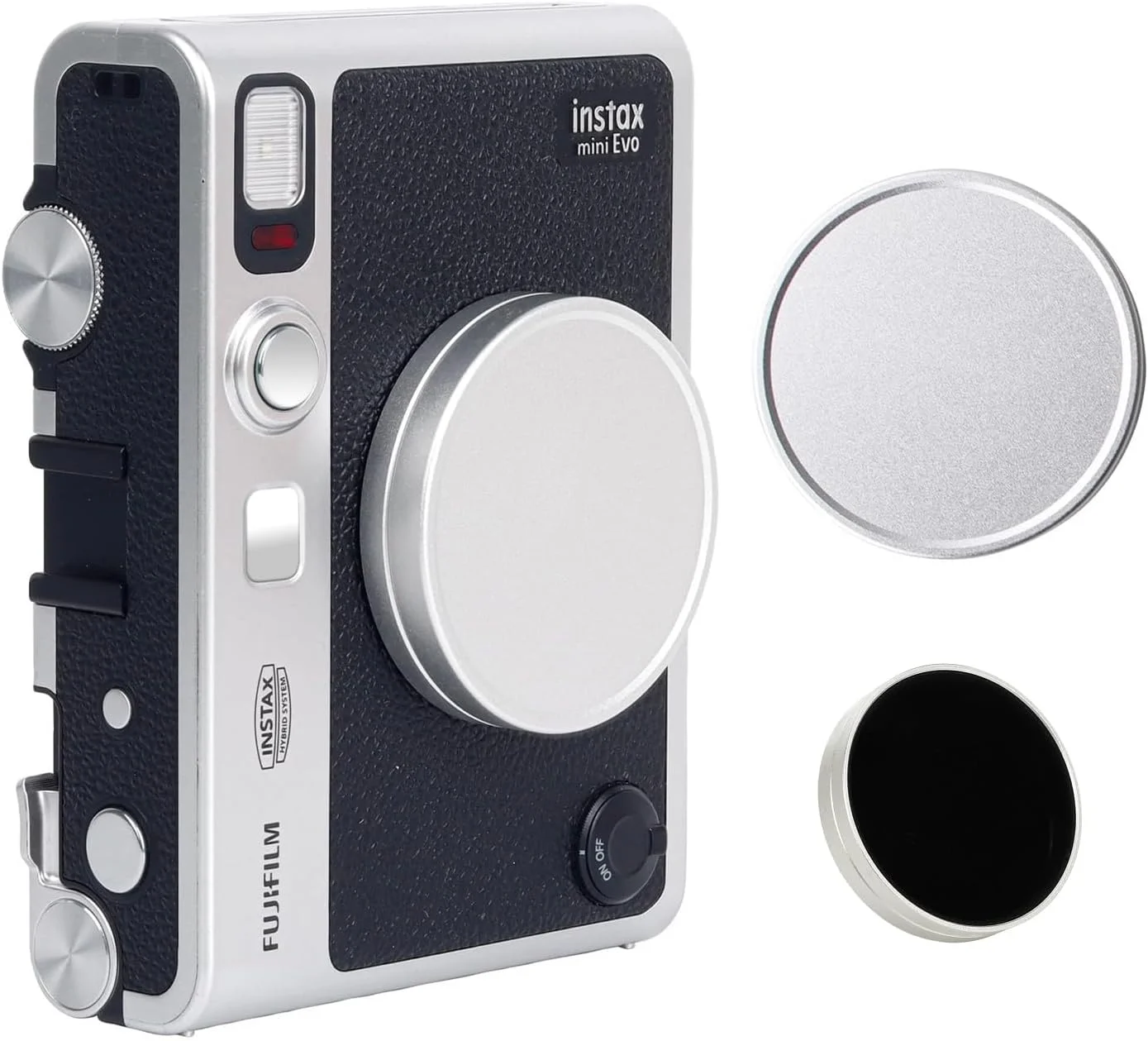 درب لنز مینی Evo ایوینر، آلومینیومی، نقره ای، ضد خش، محافظت در برابر گرد و غبار و خراش، نصب سریع، سازگار با دوربین فوری فوجی فیلم Instax Mini Evo درب لنز مینی Evo ایوینر، آلومینیومی، نقره ای، ضد خش، محافظت در برابر گرد و غبار و خراش، نصب سریع، سازگار با دوربین فوری فوجی فیلم Instax Mini Evo