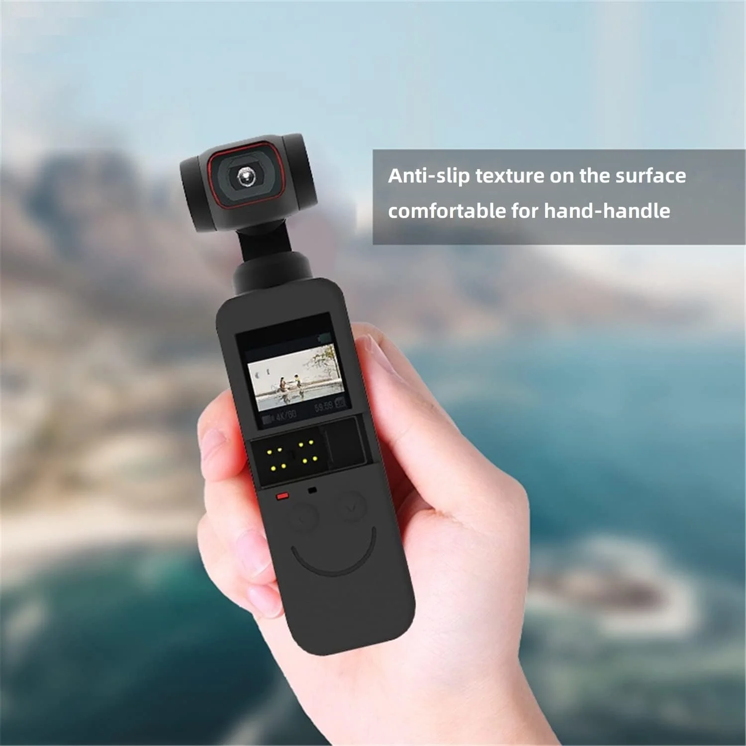 مجموعه کاور محافظ لنز و بدنه سیلیکونی نرم با بافت ضد لغزش 2 در 1 eWINNER سازگار با دوربین گیمبال دستی DJI OSMO Pocket (OSMO Pocket1، مشکی) مجموعه کاور محافظ لنز و بدنه سیلیکونی نرم با بافت ضد لغزش 2 در 1 eWINNER سازگار با دوربین گیمبال دستی DJI OSMO Pocket (OSMO Pocket1، مشکی)