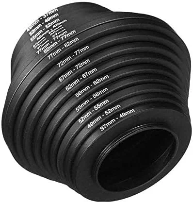 کیت حلقه آداپتور فیلتر لنز آلومینیومی افزاینده و کاهنده eWINNER (37-82 میلی‌متر، 18 قطعه)
