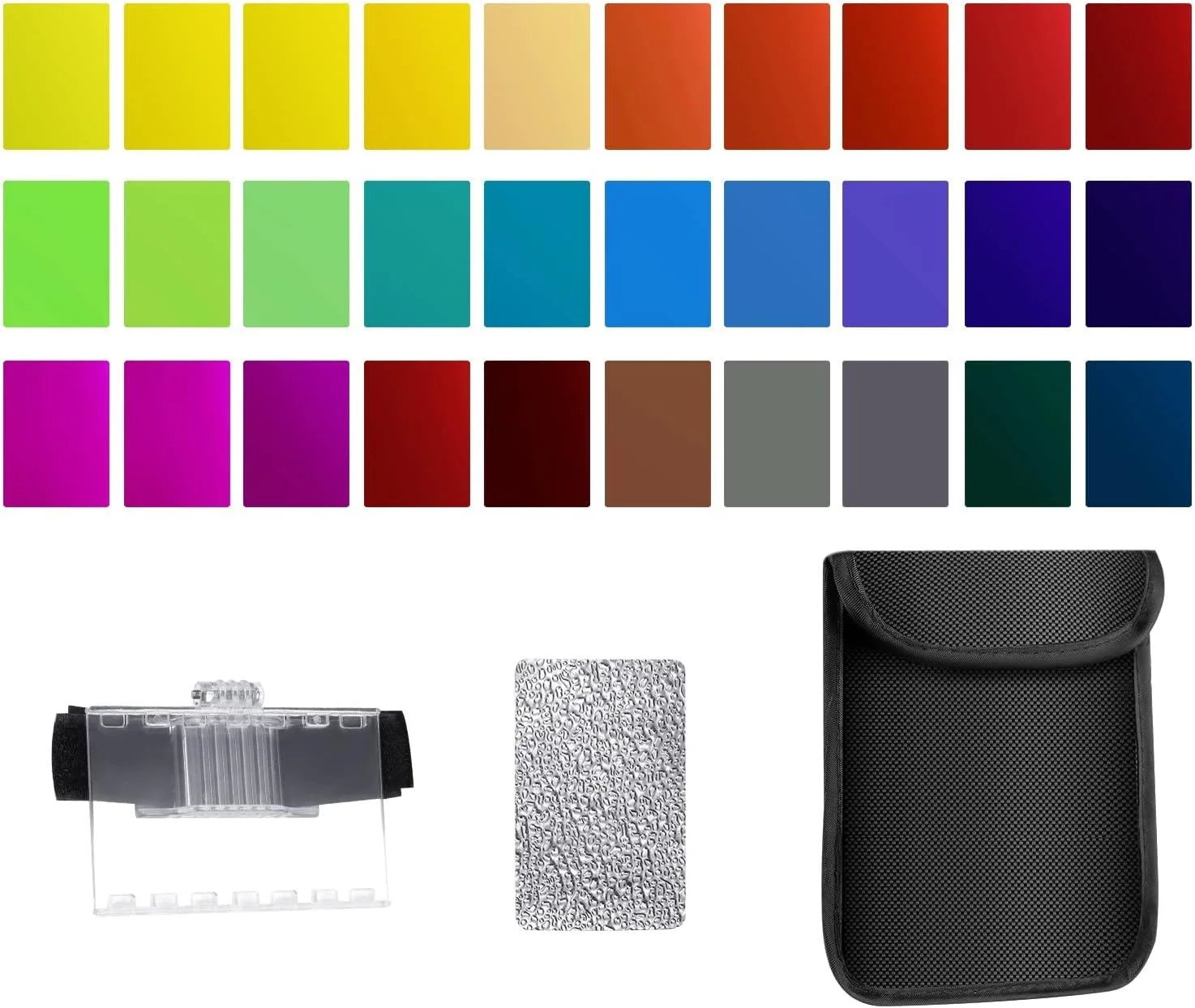 فیلم های پلاستیکی اصلاح نور اسپیدلایت دوربین eWINNER CFA-30K با بارندور و کیف برای کانن نیکون (شفاف) - 30 عدد فیلم های پلاستیکی اصلاح نور اسپیدلایت دوربین eWINNER CFA-30K با بارندور و کیف برای کانن نیکون (شفاف) - 30 عدد