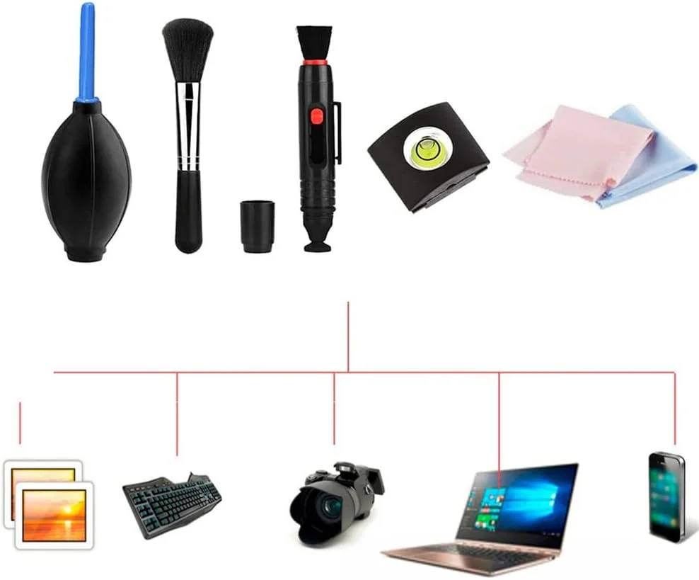 کیت تمیز کننده حرفه ای دوربین ای وینر برای لنزهای نوری و دوربین های SLR دیجیتال (6 در 1) کیت تمیز کننده حرفه ای دوربین ای وینر برای لنزهای نوری و دوربین های SLR دیجیتال (6 در 1)