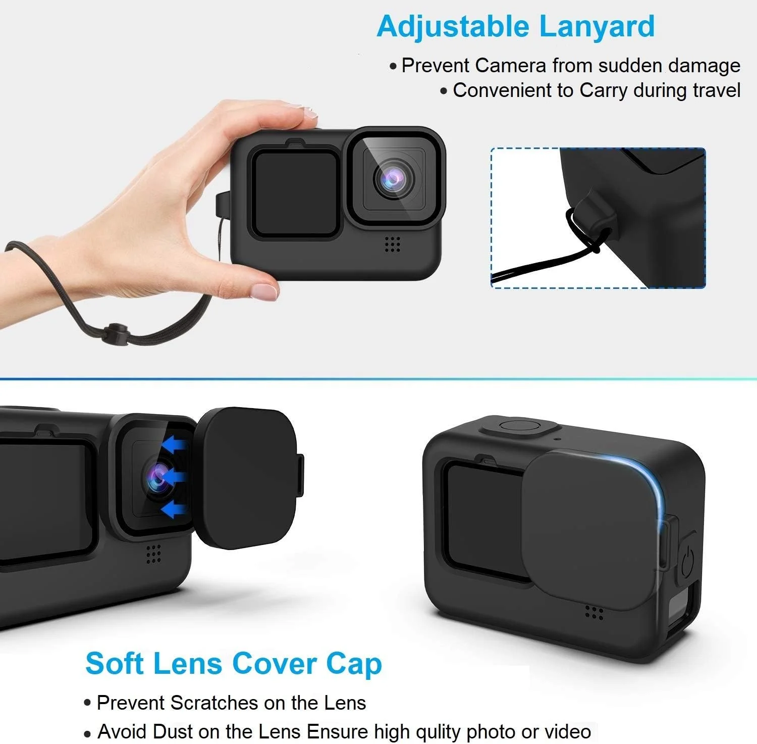 محافظ سیلیکونی بدنه و لنز دوربین اکشن eWINNER سازگار با GoPro Hero 12/Hero 11/Hero 10/Hero 9 - مشکی محافظ سیلیکونی بدنه و لنز دوربین اکشن eWINNER سازگار با GoPro Hero 12/Hero 11/Hero 10/Hero 9 - مشکی