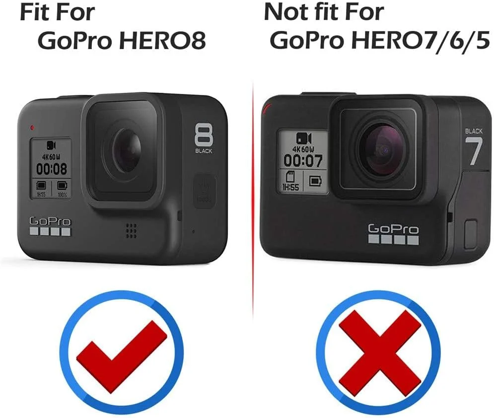 محافظ صفحه نمایش دوربین اکشن eWINNER سازگار با GoPro Hero 8 Black / محافظ صفحه نمایش شیشه ای فوق العاده شفاف + محافظ لنز شیشه ای + فیلم نمایشگر کوچک - 6 عدد محافظ صفحه نمایش دوربین اکشن eWINNER سازگار با GoPro Hero 8 Black / محافظ صفحه نمایش شیشه ای فوق العاده شفاف + محافظ لنز شیشه ای + فیلم نمایشگر کوچک - 6 عدد