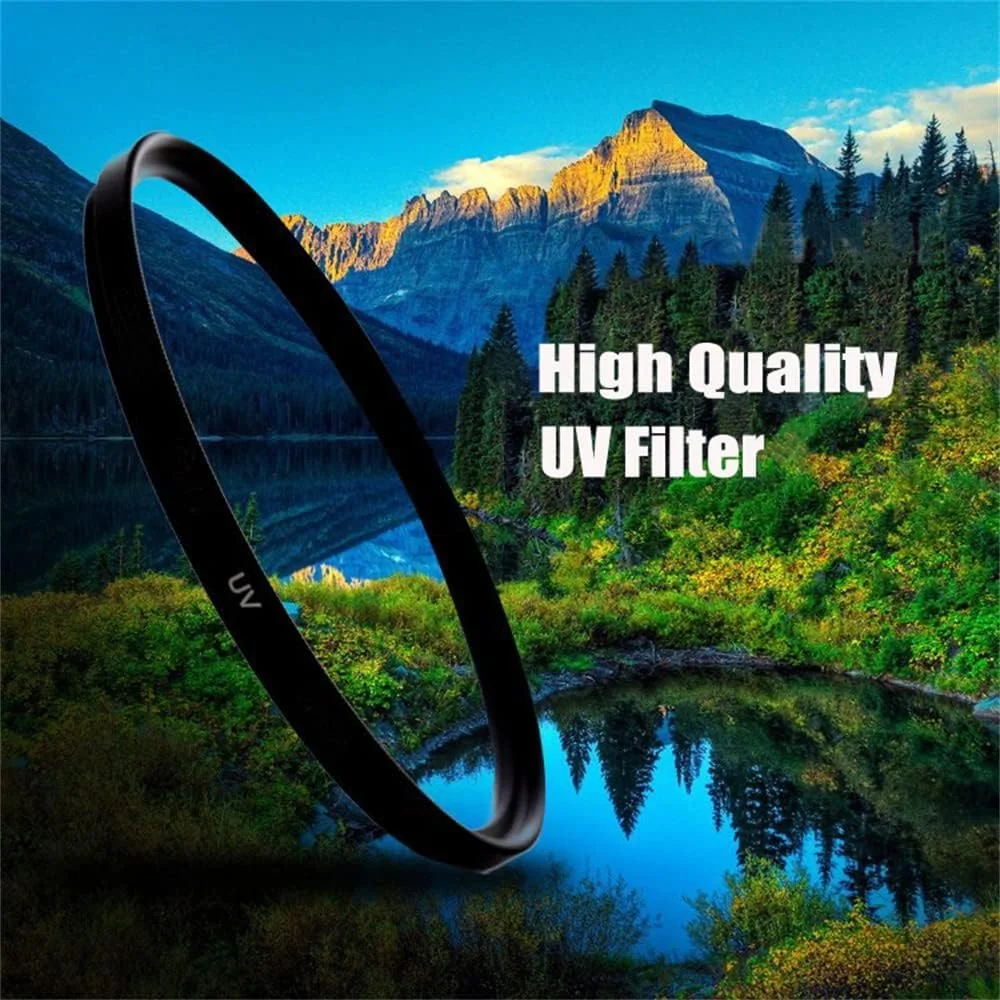 فیلتر UV شیشه ای اپتیکال eWINNER سایزهای ۴۹mm ۵۲mm ۵۵mm ۵۸mm ۶۲mm ۶۷mm ۷۲mm ۷۷mm ۸۲mm با فریم آلومینیومی محافظ لنز برای دوربین های DSLR کانن، نیکون، سونی، فوجی فیلم و المپوس (۵۲mm)