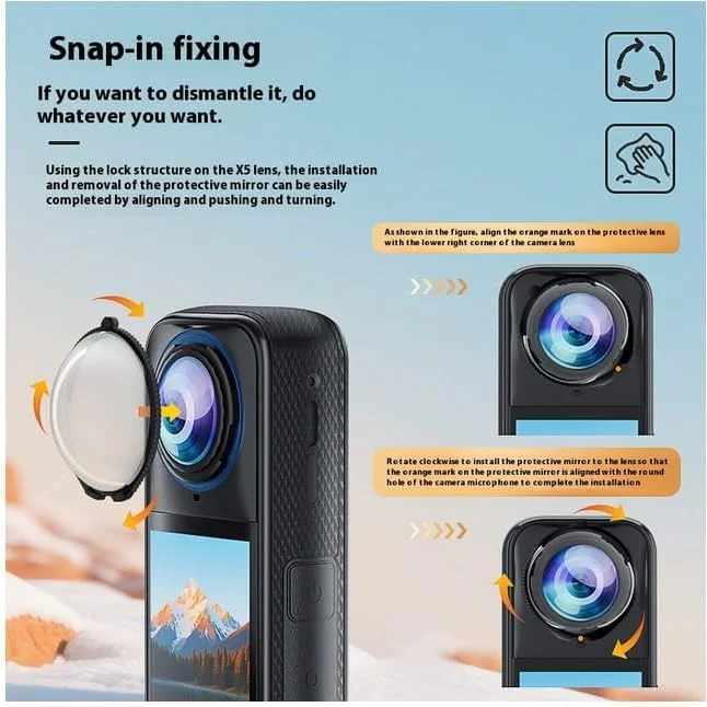 محافظ لنز eWINNER برای Insta360 X5 / محافظ لنز شیشه ای نوری پوشش محافظ برای Insta 360 X5 لنز محافظ درجه یک ضد خش ضد مه لوازم جانبی درپوش لنز دوربین (جنس PC) محافظ لنز eWINNER برای Insta360 X5 / محافظ لنز شیشه ای نوری پوشش محافظ برای Insta 360 X5 لنز محافظ درجه یک ضد خش ضد مه لوازم جانبی درپوش لنز دوربین (جنس PC)