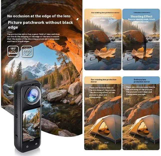 محافظ لنز eWINNER برای Insta360 X5 / محافظ لنز شیشه ای نوری پوشش محافظ برای Insta 360 X5 لنز محافظ درجه یک ضد خش ضد مه لوازم جانبی درپوش لنز دوربین (جنس PC) محافظ لنز eWINNER برای Insta360 X5 / محافظ لنز شیشه ای نوری پوشش محافظ برای Insta 360 X5 لنز محافظ درجه یک ضد خش ضد مه لوازم جانبی درپوش لنز دوربین (جنس PC)