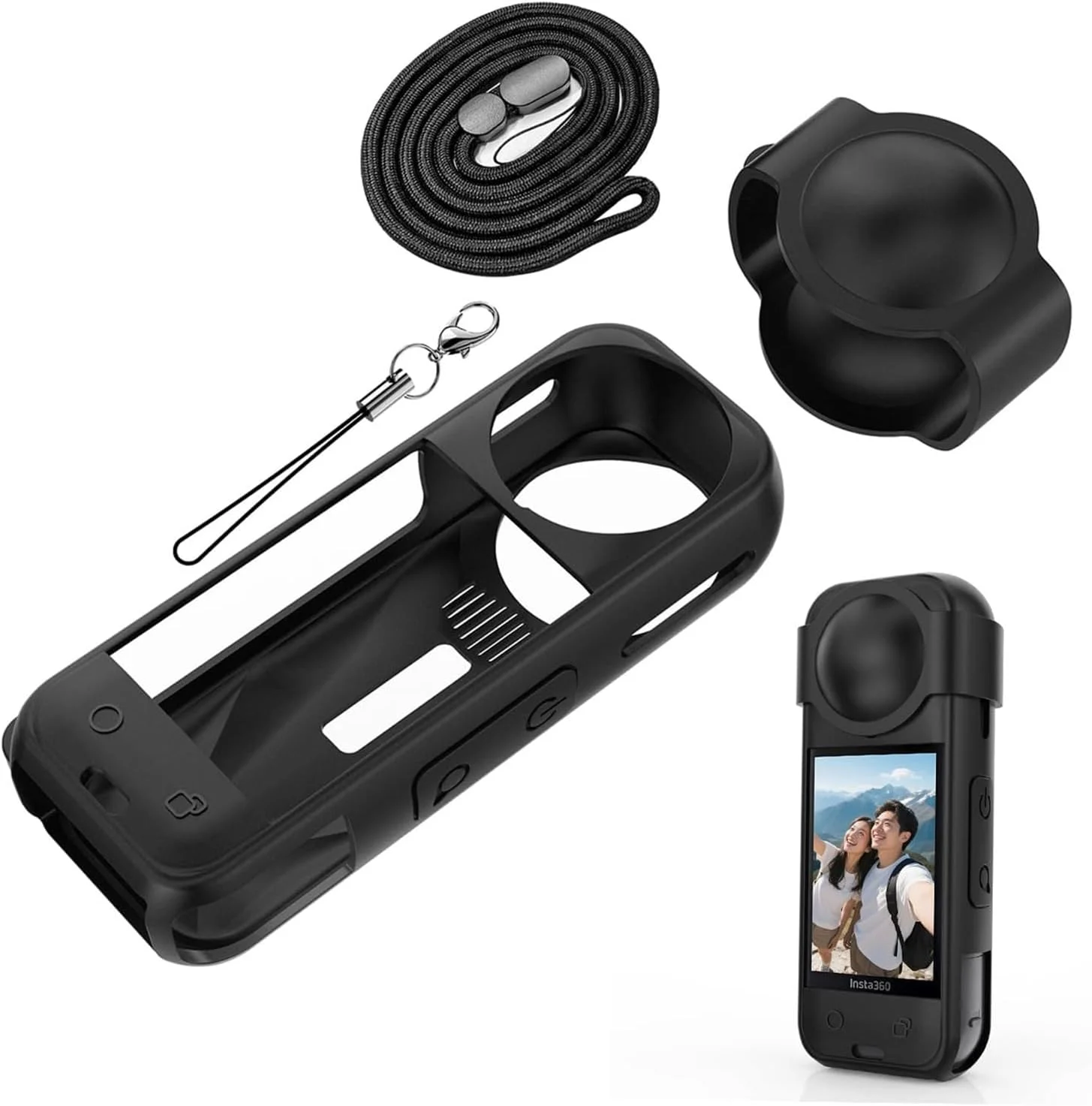 محافظ سیلیکونی eWINNER برای لنز Insta360 X5، کیت ترکیبی درب لنز، محافظت در برابر افتادن، ضد گرد و غبار، همراه با بند درب لنز و بند گردنی برای لوازم جانبی بدنه دوربین Insta360 X5 (مشکی) محافظ سیلیکونی eWINNER برای لنز Insta360 X5، کیت ترکیبی درب لنز، محافظت در برابر افتادن، ضد گرد و غبار، همراه با بند درب لنز و بند گردنی برای لوازم جانبی بدنه دوربین Insta360 X5 (مشکی)