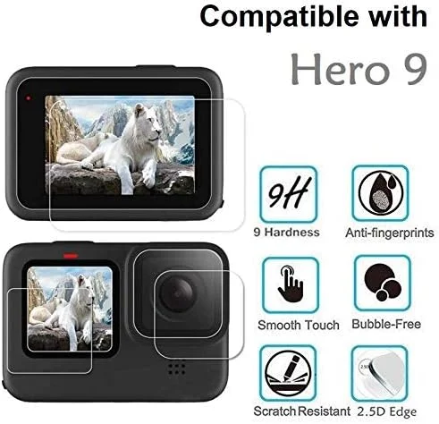 محافظ صفحه نمایش شیشه ای حرارت دیده eWINNER، 3 تکه/ست، سازگار با دوربین های اکشن GoPro Hero 12 11 10 9 Black، محافظ شیشه ای برای صفحه نمایش دوربین Go pro Hero و لنز جلو و عقب محافظ صفحه نمایش شیشه ای حرارت دیده eWINNER، 3 تکه/ست، سازگار با دوربین های اکشن GoPro Hero 12 11 10 9 Black، محافظ شیشه ای برای صفحه نمایش دوربین Go pro Hero و لنز جلو و عقب