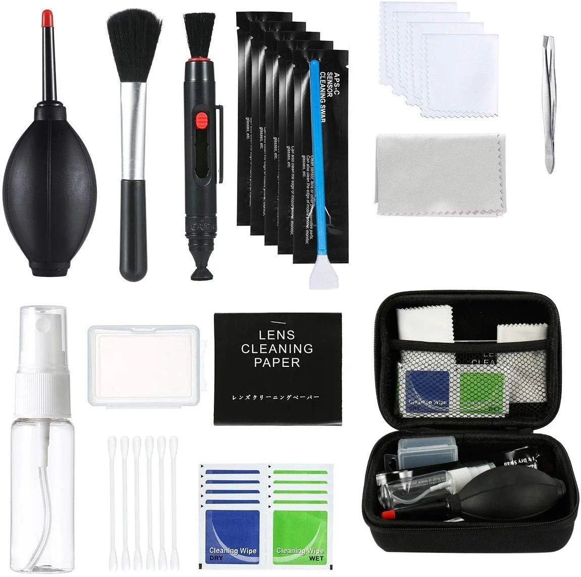 مجموعه تمیز کننده حرفه ای دوربین eWINNER 53 در 1 برای لنزهای نوری و دوربین های دیجیتال SLR برای Canon EOS 1300D 1200/700D برای Nikon D40/D90 برای Olympus برای Sony مجموعه تمیز کننده حرفه ای دوربین eWINNER 53 در 1 برای لنزهای نوری و دوربین های دیجیتال SLR برای Canon EOS 1300D 1200/700D برای Nikon D40/D90 برای Olympus برای Sony