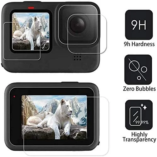 محافظ صفحه نمایش شیشه ای حرارت دیده eWINNER، 3 تکه/ست، سازگار با دوربین های اکشن GoPro Hero 12 11 10 9 Black، محافظ شیشه ای برای صفحه نمایش دوربین Go pro Hero و لنز جلو و عقب محافظ صفحه نمایش شیشه ای حرارت دیده eWINNER، 3 تکه/ست، سازگار با دوربین های اکشن GoPro Hero 12 11 10 9 Black، محافظ شیشه ای برای صفحه نمایش دوربین Go pro Hero و لنز جلو و عقب