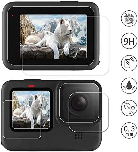 محافظ صفحه نمایش شیشه ای حرارت دیده eWINNER، 3 تکه/ست، سازگار با دوربین های اکشن GoPro Hero 12 11 10 9 Black، محافظ شیشه ای برای صفحه نمایش دوربین Go pro Hero و لنز جلو و عقب محافظ صفحه نمایش شیشه ای حرارت دیده eWINNER، 3 تکه/ست، سازگار با دوربین های اکشن GoPro Hero 12 11 10 9 Black، محافظ شیشه ای برای صفحه نمایش دوربین Go pro Hero و لنز جلو و عقب