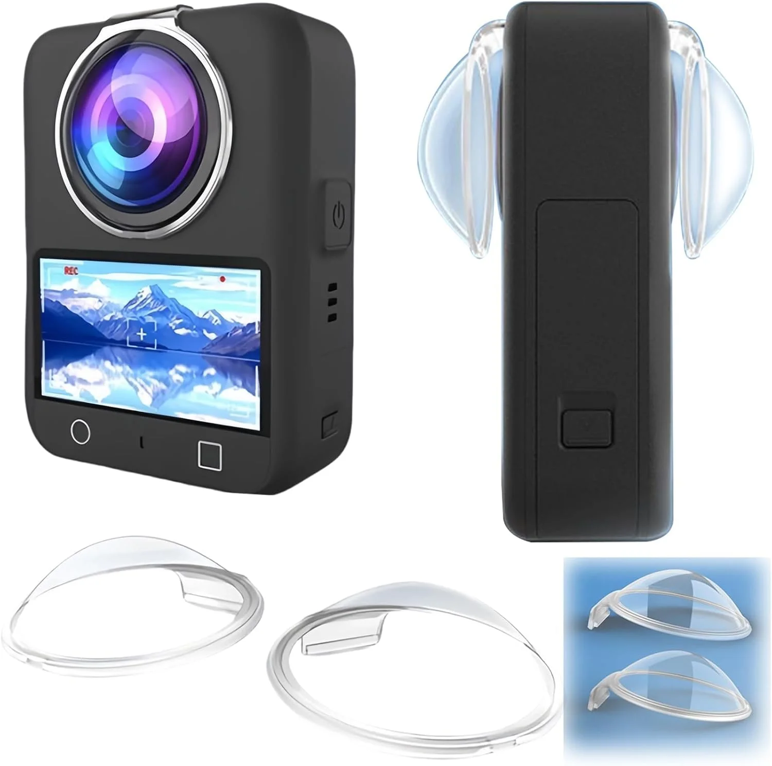 محافظ لنز دوربین eWINNER برای DJI OSMO 360، قاب محافظ لنز ضد خش، پوشش محافظ PC با کیفیت HD، محافظ جداشدنی ضد مه برای لوازم جانبی لنز دوربین OSMO360 محافظ لنز دوربین eWINNER برای DJI OSMO 360، قاب محافظ لنز ضد خش، پوشش محافظ PC با کیفیت HD، محافظ جداشدنی ضد مه برای لوازم جانبی لنز دوربین OSMO360