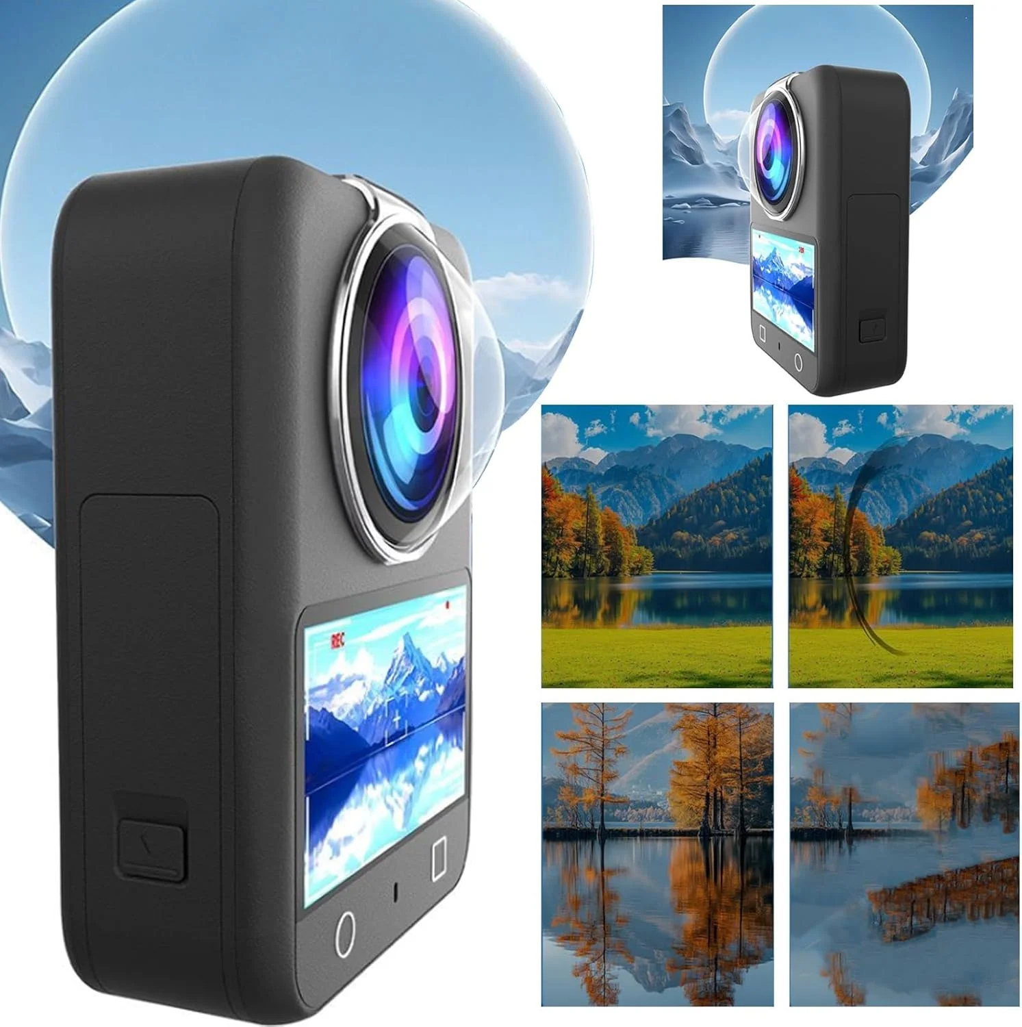 محافظ لنز دوربین eWINNER برای DJI OSMO 360، قاب محافظ لنز ضد خش، پوشش محافظ PC با کیفیت HD، محافظ جداشدنی ضد مه برای لوازم جانبی لنز دوربین OSMO360 محافظ لنز دوربین eWINNER برای DJI OSMO 360، قاب محافظ لنز ضد خش، پوشش محافظ PC با کیفیت HD، محافظ جداشدنی ضد مه برای لوازم جانبی لنز دوربین OSMO360