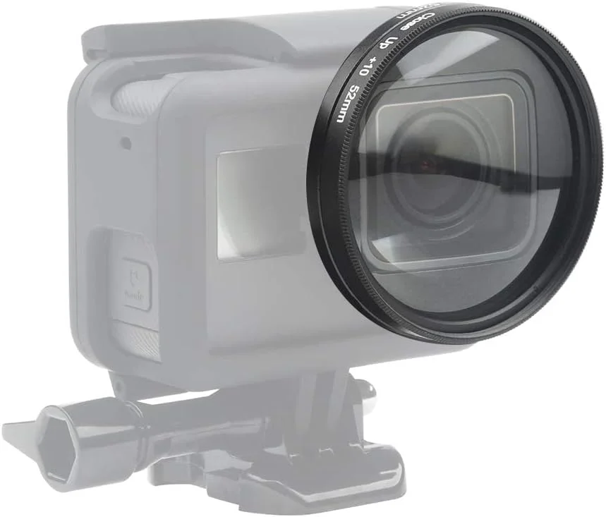 فیلتر لنز دوربین اکشن eWINNER 52mm، فیلتر ماکرو کلوزآپ حرفه ای برای عکاسی زیر آب با بزرگنمایی 10X و وضوح بالا، سازگار با بدنه دوربین GoPro Hero 7/6/5/Black