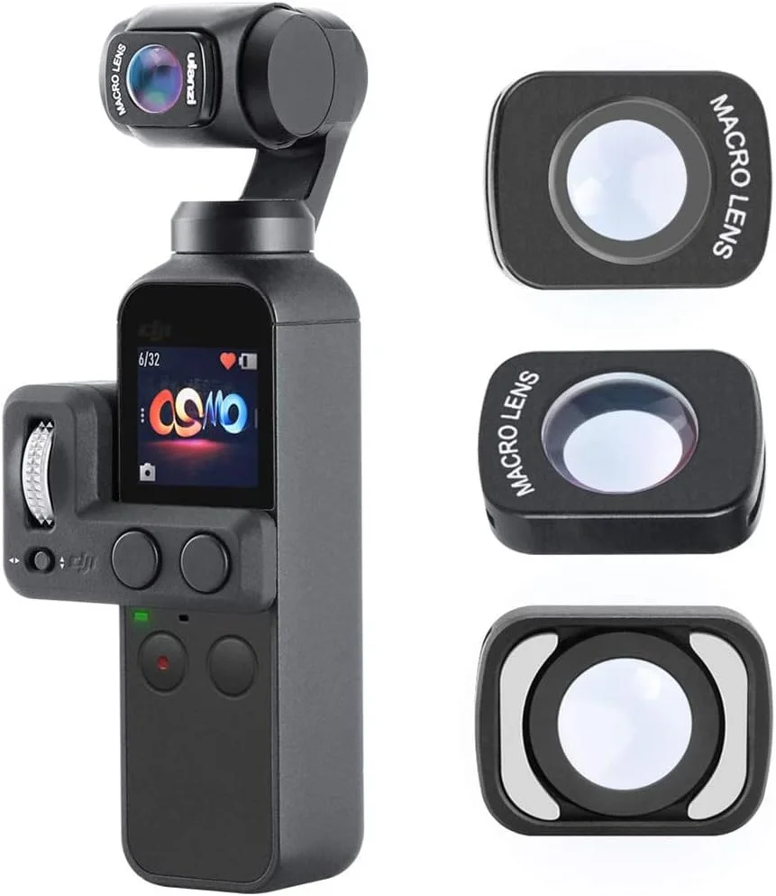 لنز ماکرو چند لایه HD اپتیکال شیشه ای eWINNER OP-6 سازگار با DJI OSMO Pocket، لوازم جانبی گیمبال، لنز ماکرو 10X برای دوربین و گیمبال دستی