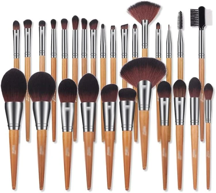 ست برس آرایشی 28 عددی Skipdr، برس های حرفه ای پودر، رژگونه، کرم پودر، سایه چشم، کیت برس لوازم آرایشی با کیف چرمی PU ست برس آرایشی 28 عددی Skipdr، برس های حرفه ای پودر، رژگونه، کرم پودر، سایه چشم، کیت برس لوازم آرایشی با کیف چرمی PU