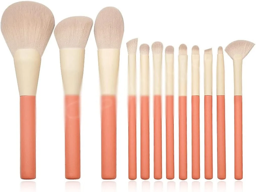 ست برس آرایشی 12 تکه اسکیپدر با دسته چوبی، شامل برس کانسیلر، سایه چشم، رژگونه، هایلایتر و پودر