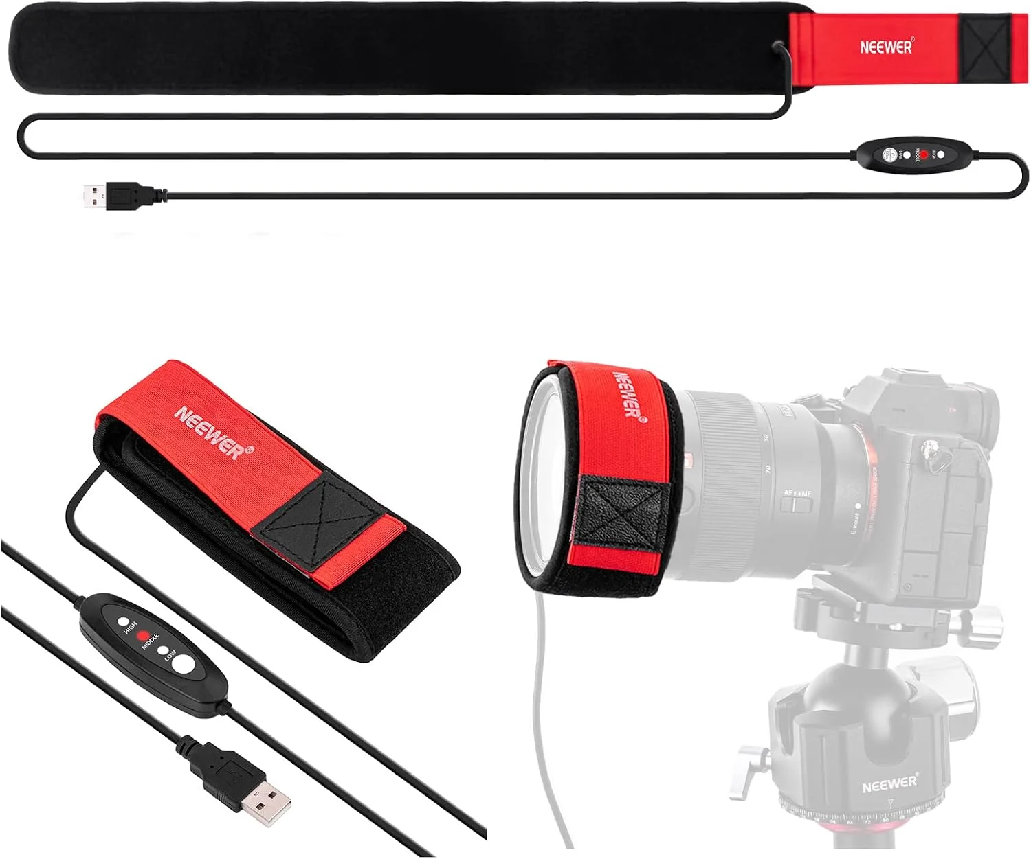 گرمکن لنز USB نیور، گرمکن لنز 500 میلیمتری/20 اینچی برای دوربین DSLR و تلسکوپ، دارای 3 تنظیمات تنظیمکننده دما، نوار گرمکن ضد شبنم از ایجاد شبنم، مه و تراکم برای عکاسی نجومی دوربین تلسکوپ جلوگیری میکند گرمکن لنز USB نیور، گرمکن لنز 500 میلیمتری/20 اینچی برای دوربین DSLR و تلسکوپ، دارای 3 تنظیمات تنظیمکننده دما، نوار گرمکن ضد شبنم از ایجاد شبنم، مه و تراکم برای عکاسی نجومی دوربین تلسکوپ جلوگیری میکند