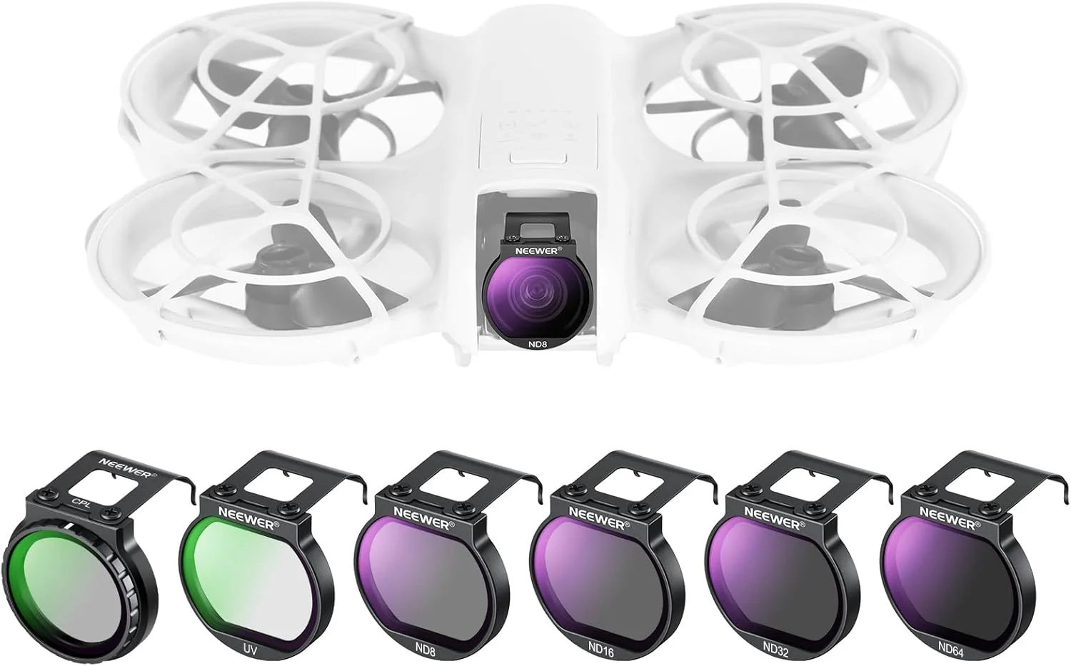 مجموعه فیلتر ND نیور سازگار با DJI NEO، بسته 6 عددی ND8/ND16/ND32/ND64/CPL/UV فیلتر پلاریزه دایره ای با تراکم خنثی لوازم جانبی پهپاد، شیشه نوری HD چند لایه باریک، FL-N31 مجموعه فیلتر ND نیور سازگار با DJI NEO، بسته 6 عددی ND8/ND16/ND32/ND64/CPL/UV فیلتر پلاریزه دایره ای با تراکم خنثی لوازم جانبی پهپاد، شیشه نوری HD چند لایه باریک، FL-N31