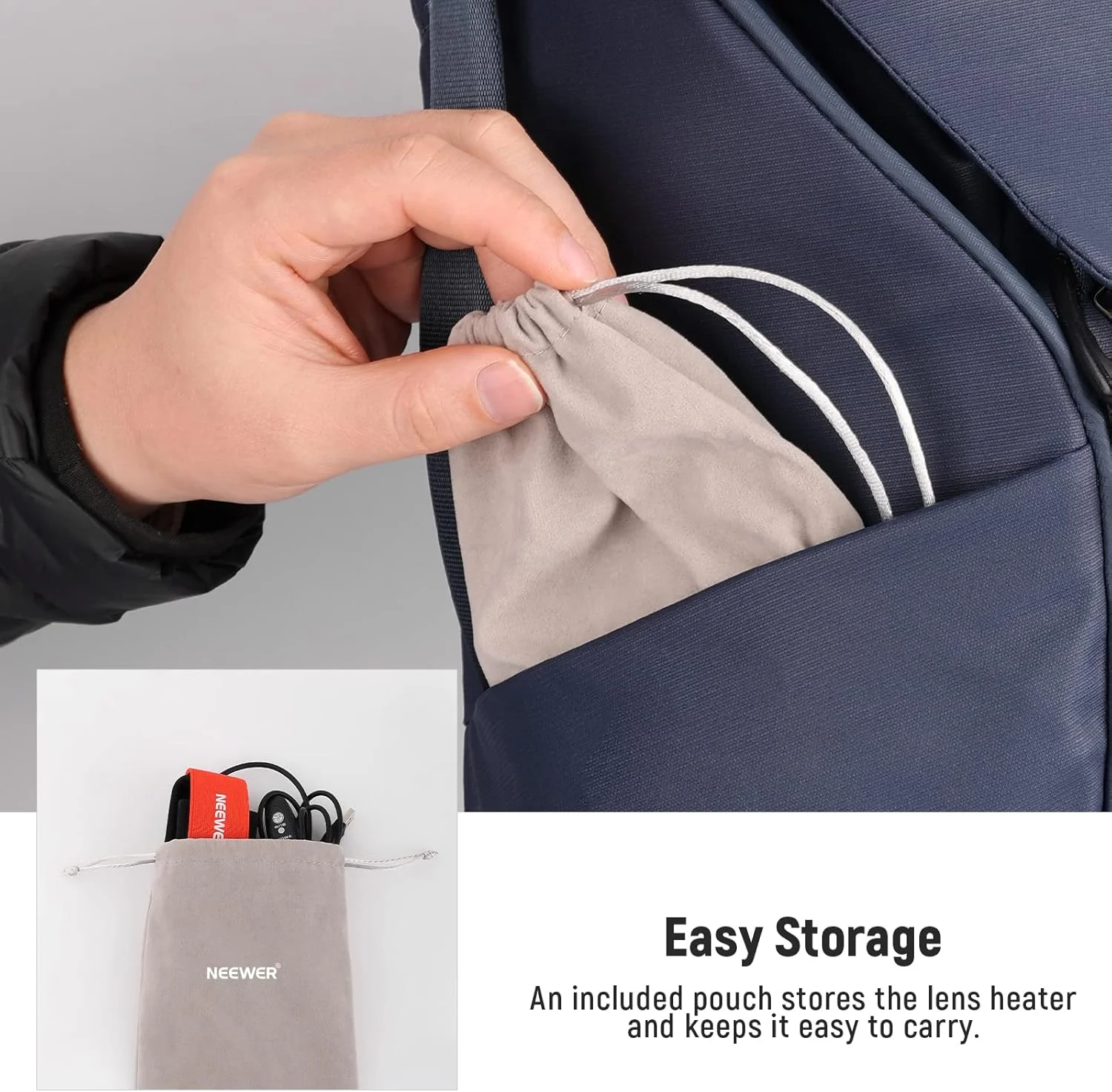 گرمکن لنز USB نیور، گرمکن لنز 500 میلی‌متری/20 اینچی برای دوربین DSLR و تلسکوپ، دارای 3 تنظیمات تنظیم‌کننده دما، نوار گرمکن ضد شبنم از ایجاد شبنم، مه و تراکم برای عکاسی نجومی دوربین تلسکوپ جلوگیری می‌کند