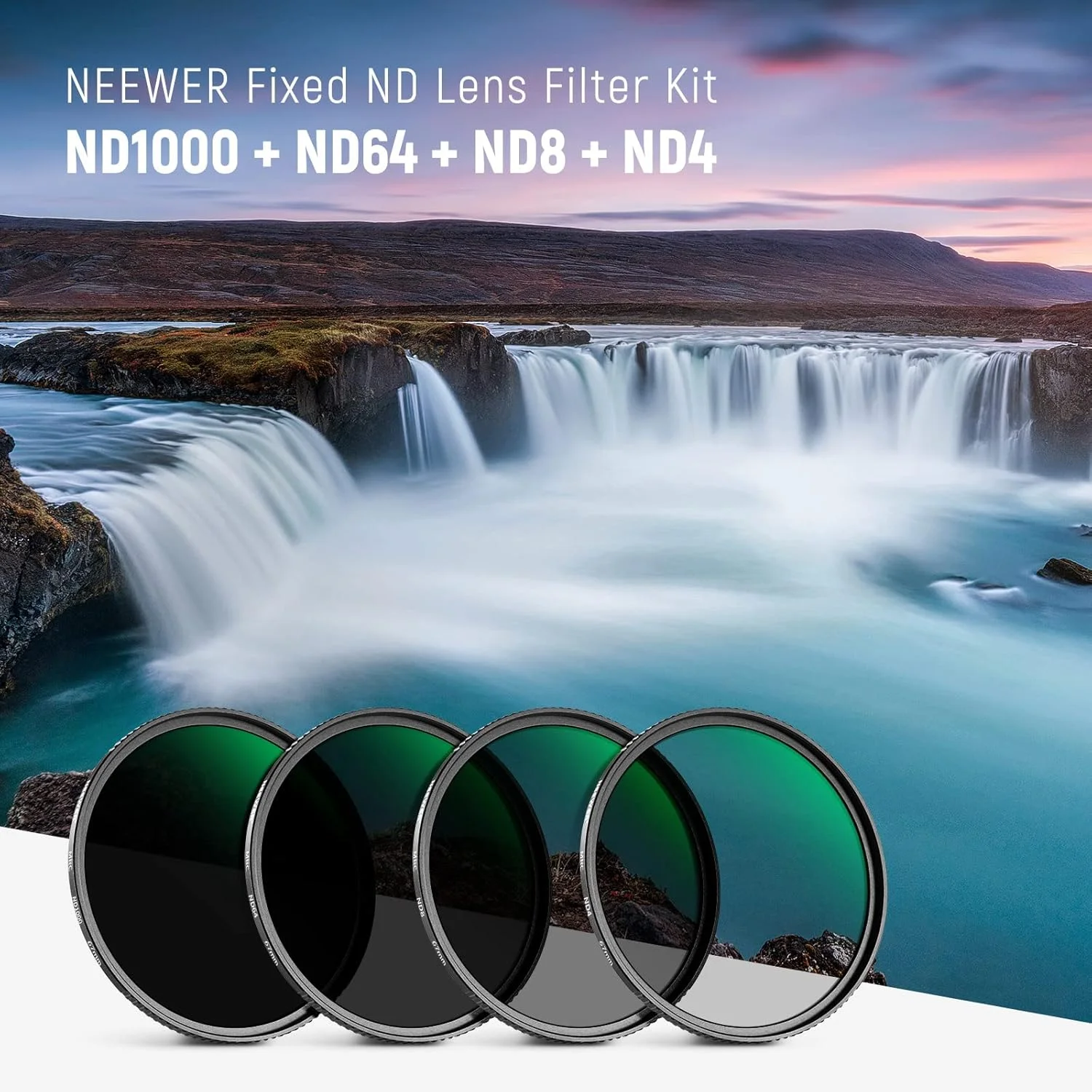 کیت فیلتر ND ثابت 67 میلیمتری NEEWER شامل فیلترهای کاهنده نور ND1000 ND64 ND8 ND4 با پوشش نانو 30 لایه دو طرفه/شیشه اپتیکال HD/فوقالعاده باریک/ضد آب/ضد خش/کیف ضدآب کیت فیلتر ND ثابت 67 میلیمتری NEEWER شامل فیلترهای کاهنده نور ND1000 ND64 ND8 ND4 با پوشش نانو 30 لایه دو طرفه/شیشه اپتیکال HD/فوقالعاده باریک/ضد آب/ضد خش/کیف ضدآب
