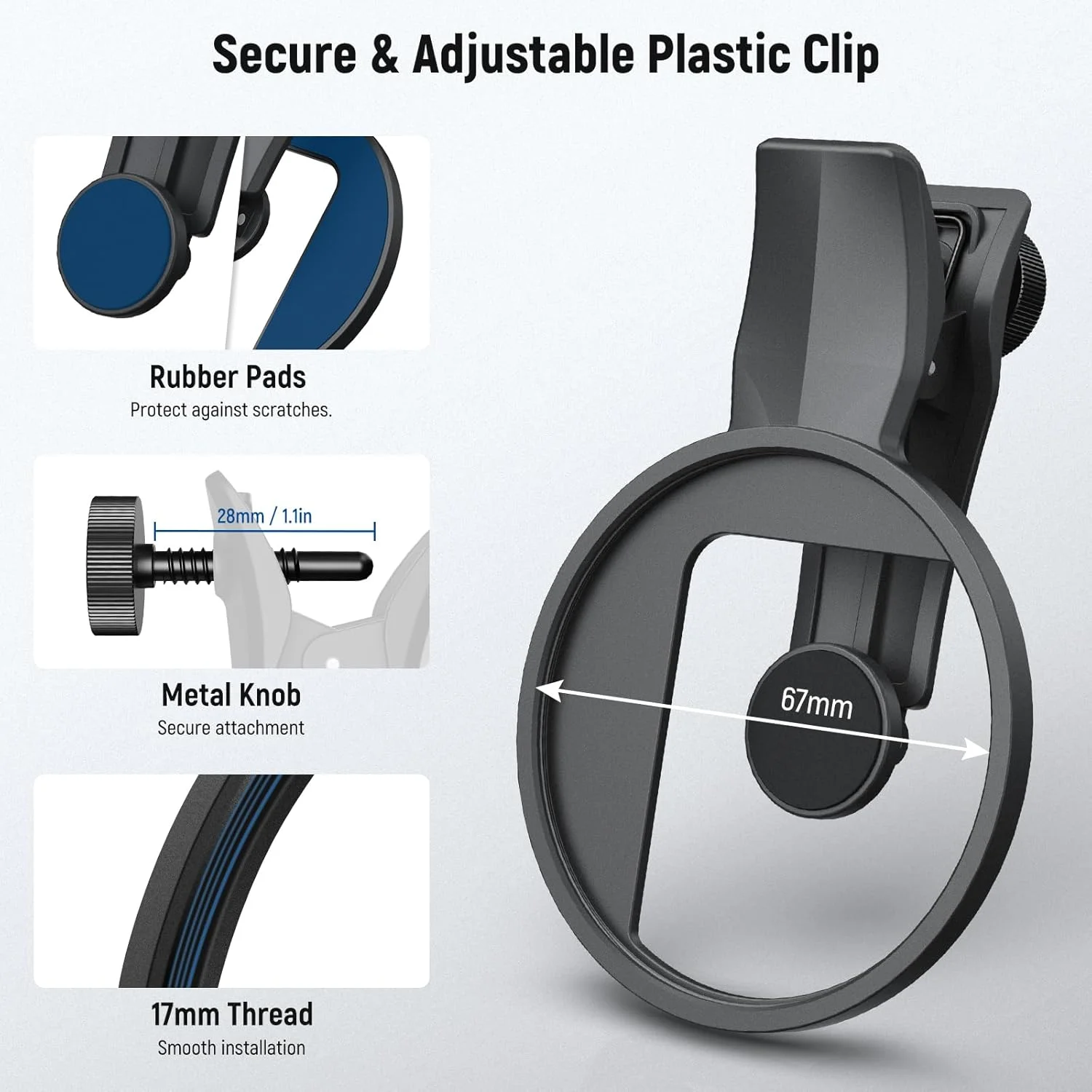 فیلتر 2 در 1 NEEWER 67mm CPL و Black Diffusion 1/4 گیره سازگار با آیفون 16 15 پرو مکس پلاس 16e 14 13 مینی 12، پلاریزه دایره ای برای لنز تلفن، کیت لوازم جانبی عکاسی، FL-B35