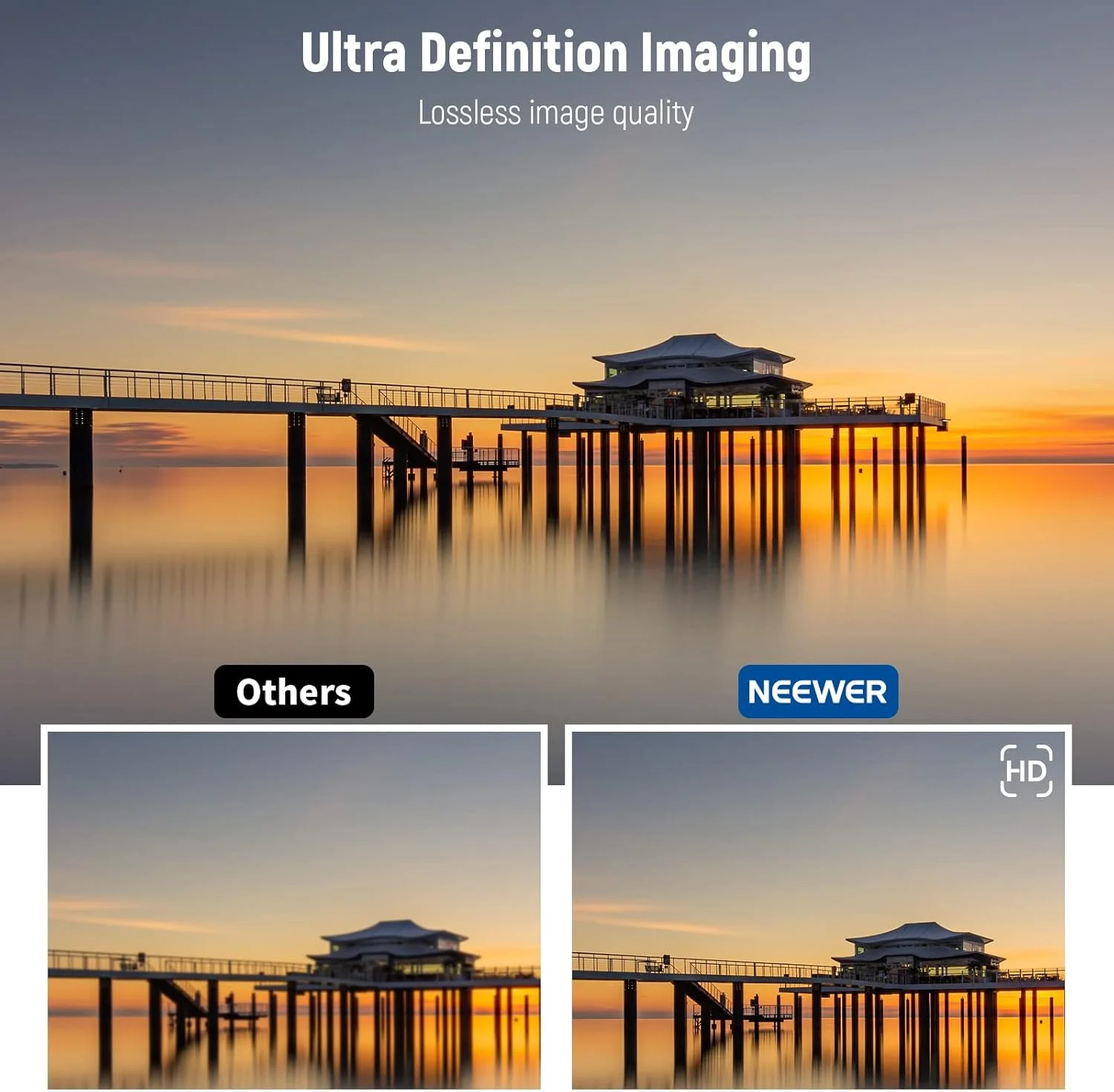 فیلتر ND متغیر 58 میلی‌متری Neewer ND3-ND1000، فیلتر کاهنده نور خنثی 1.5-10 استاپ با شیشه اپتیکال HD و پوشش نانو 30 لایه دو طرفه، ضد آب/ضد خش/فریم آلومینیومی