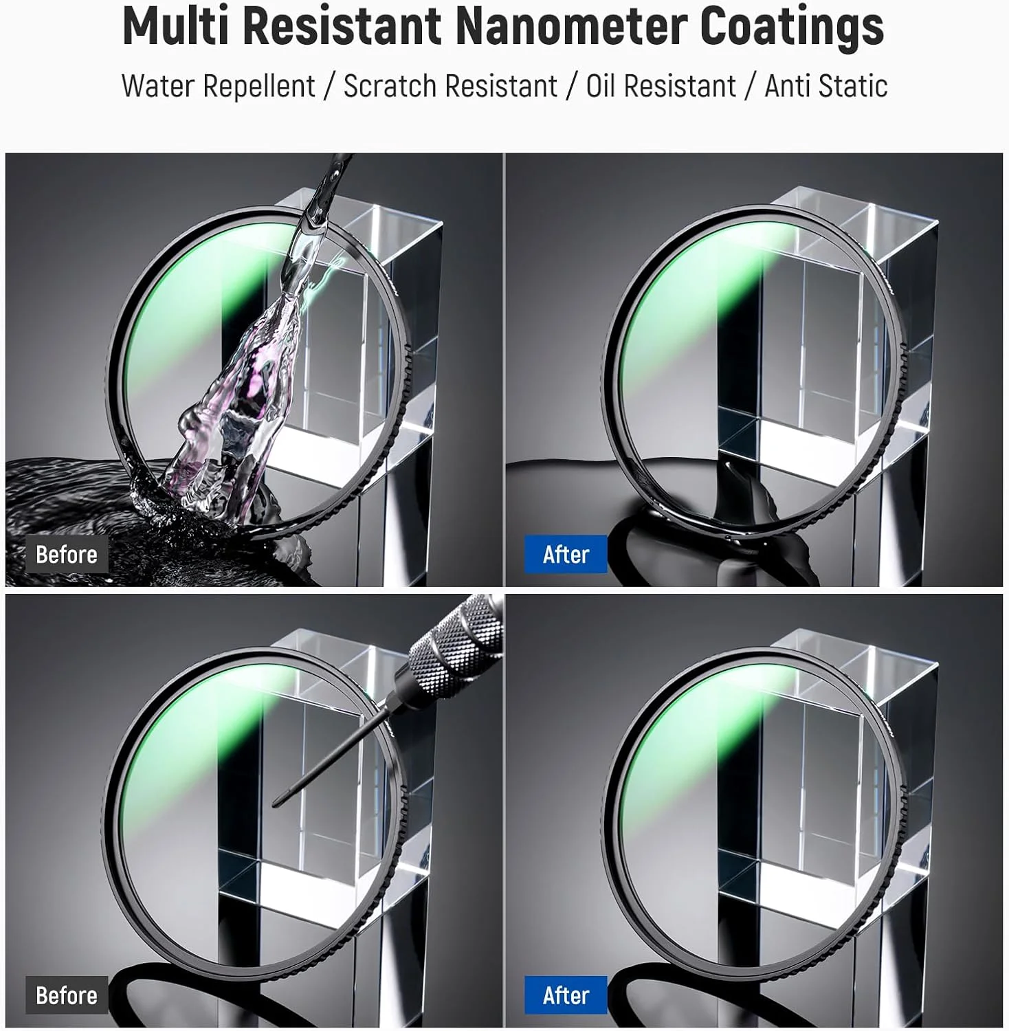 فیلتر محافظ فرابنفش NEEWER 58mm MC با 24 لایه پوشش نانو مقاوم / شیشه نوری HD / ضد آب / مقاوم در برابر خش / فریم فوق العاده باریک آلیاژ آلومینیوم / فیلتر فرابنفش فیلتر محافظ فرابنفش NEEWER 58mm MC با 24 لایه پوشش نانو مقاوم / شیشه نوری HD / ضد آب / مقاوم در برابر خش / فریم فوق العاده باریک آلیاژ آلومینیوم / فیلتر فرابنفش