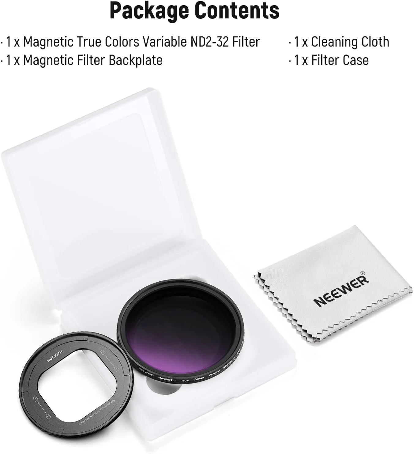 ست فیلتر ND مغناطیسی 67 میلیمتری NEEWER، متغیر ND2-32 (1-5 استاپ) چند لایه HD با آداپتور صفحه پشتی فیلتر مغناطیسی، سازگار با قفس تلفن iPhone 16 Pro/16 Pro Max (PA073/PA074) ست فیلتر ND مغناطیسی 67 میلیمتری NEEWER، متغیر ND2-32 (1-5 استاپ) چند لایه HD با آداپتور صفحه پشتی فیلتر مغناطیسی، سازگار با قفس تلفن iPhone 16 Pro/16 Pro Max (PA073/PA074)