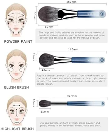 ست 11 عددی براش آرایشی نرم اسکیپدر، ابزار آرایشی، قلم مو، پودر، کرم پودر، سایه چشم، زیبایی