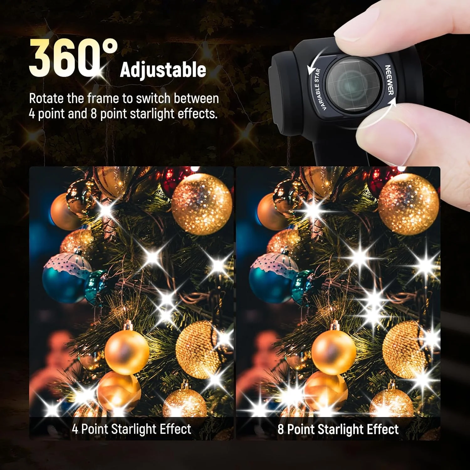 فیلتر ستاره ای قابل تنظیم 4/8 نقطه ای NEEWER سازگار با لوازم جانبی DJI Osmo Pocket 3 Creator Combo، فیلتر لنز دوربین گیمبال شیشه ای اپتیکال HD چند لایه مغناطیسی با محافظ صفحه نمایش، FL-C38 فیلتر ستاره ای قابل تنظیم 4/8 نقطه ای NEEWER سازگار با لوازم جانبی DJI Osmo Pocket 3 Creator Combo، فیلتر لنز دوربین گیمبال شیشه ای اپتیکال HD چند لایه مغناطیسی با محافظ صفحه نمایش، FL-C38