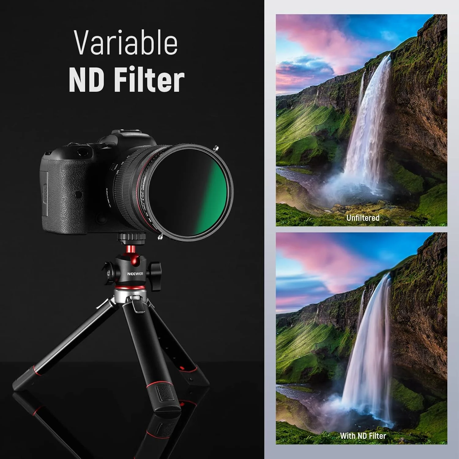 فیلتر ND متغیر 2 در 1 NEEWER 67mm ND2–ND32 و فیلتر CPL (فیلتر پلاریزه دایره ای) بدون ضربدر X / پوشش نانو 30 لایه / شیشه نوری HD / قاب آلیاژ آلومینیوم فوق العاده باریک / ضد آب / مقاوم در برابر خراش فیلتر ND متغیر 2 در 1 NEEWER 67mm ND2–ND32 و فیلتر CPL (فیلتر پلاریزه دایره ای) بدون ضربدر X / پوشش نانو 30 لایه / شیشه نوری HD / قاب آلیاژ آلومینیوم فوق العاده باریک / ضد آب / مقاوم در برابر خراش