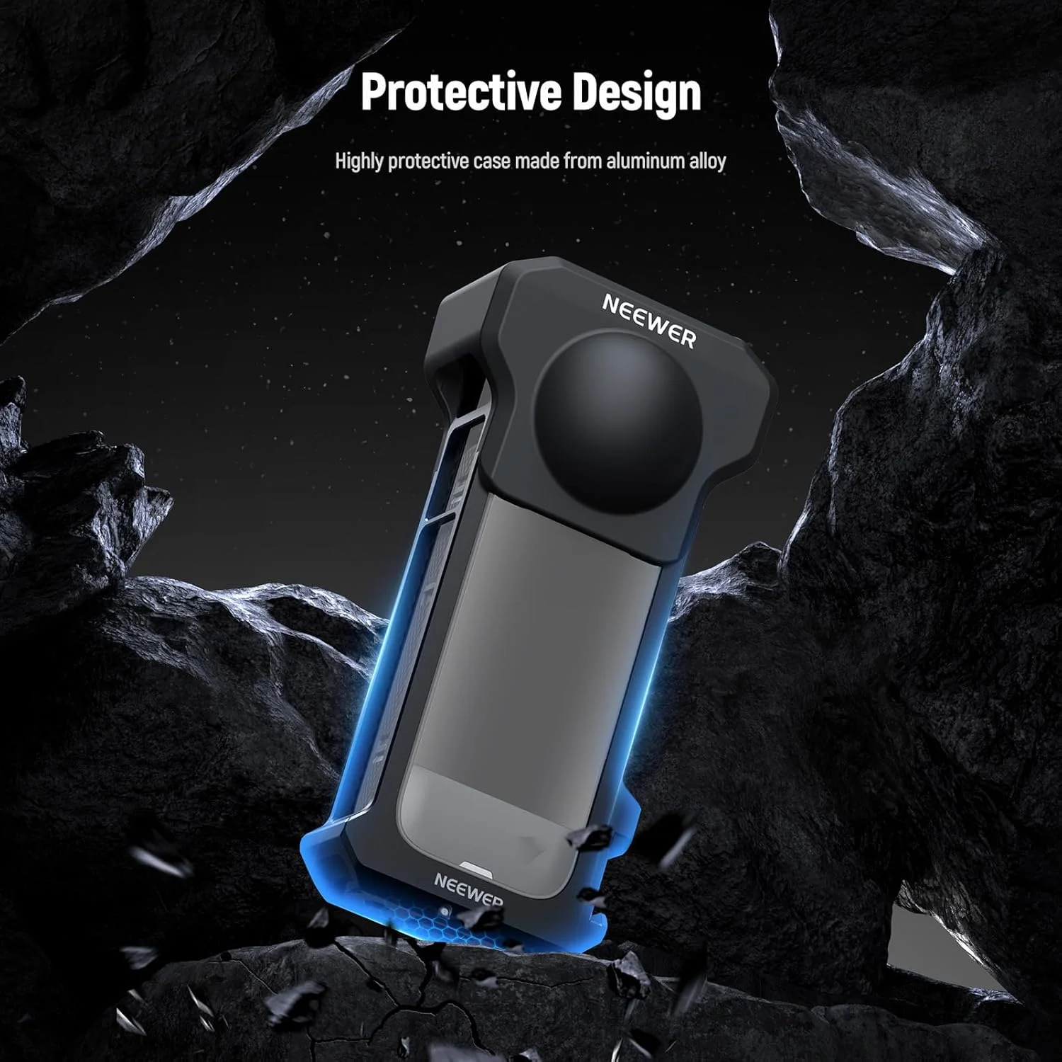 محافظ دوربین اکشن Neewer X4، قاب محافظ با انگشتی های تاشو سازگار با Insta360 X4، ریگ ضبط ویدیو فریم آلیاژ آلومینیوم با درپوش محافظ لنز، بدون نیاز به مونتاژ، AC010 محافظ دوربین اکشن Neewer X4، قاب محافظ با انگشتی های تاشو سازگار با Insta360 X4، ریگ ضبط ویدیو فریم آلیاژ آلومینیوم با درپوش محافظ لنز، بدون نیاز به مونتاژ، AC010