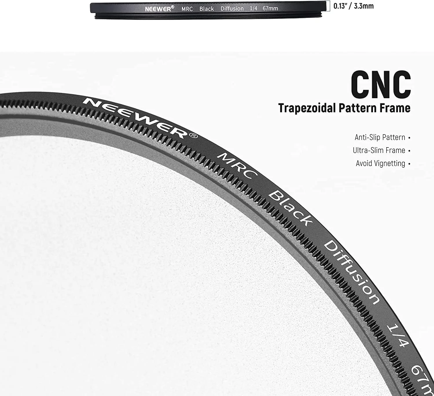 فیلتر دیفیوژن مشکی 67 میلیمتری 1/4 NEEWER، فیلتر ایجاد جلوه سینمایی رویایی و مهآلود، شیشه اپتیکال HD فوقالعاده باریک، مقاوم در برابر آب و خراش، 30 لایه پوشش نانو برای عکاسی پرتره/فیلمبرداری/ولاگ فیلتر دیفیوژن مشکی 67 میلیمتری 1/4 NEEWER، فیلتر ایجاد جلوه سینمایی رویایی و مهآلود، شیشه اپتیکال HD فوقالعاده باریک، مقاوم در برابر آب و خراش، 30 لایه پوشش نانو برای عکاسی پرتره/فیلمبرداری/ولاگ