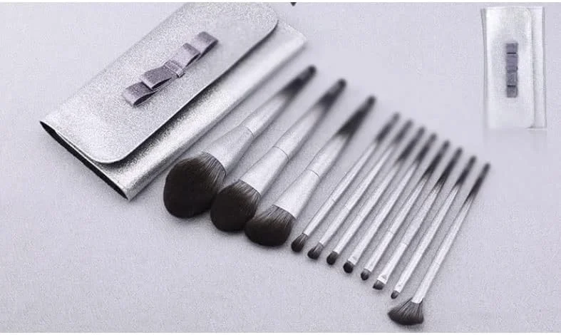 ست 11 عددی براش آرایشی SKipdr، شامل براش های کامل سایه چشم، براش های پودر فیکس و ابزارهای آرایشی ست 11 عددی براش آرایشی SKipdr، شامل براش های کامل سایه چشم، براش های پودر فیکس و ابزارهای آرایشی