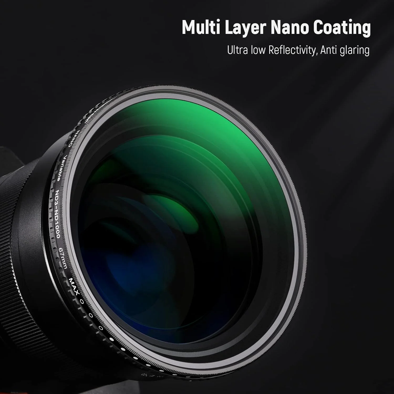 فیلتر ND متغیر Neewer 67mm ND3-ND1000، فیلتر کاهنده نور خنثی 1.5-10 استاپ با شیشه اپتیکال HD و پوشش نانو 30 لایه دو طرفه، ضد آب/ضد خش/فریم آلومینیومی فیلتر ND متغیر Neewer 67mm ND3-ND1000، فیلتر کاهنده نور خنثی 1.5-10 استاپ با شیشه اپتیکال HD و پوشش نانو 30 لایه دو طرفه، ضد آب/ضد خش/فریم آلومینیومی