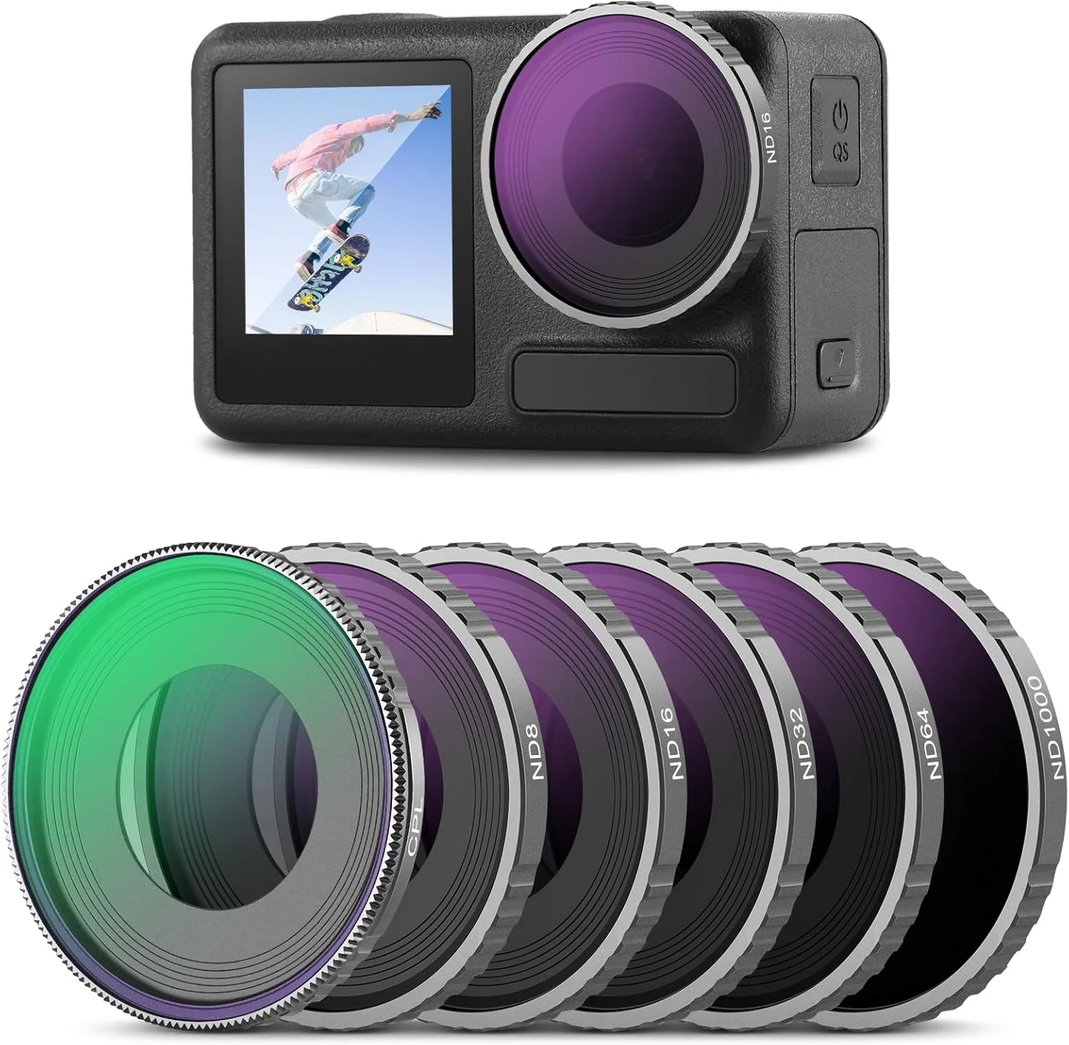مجموعه فیلتر CPL و ND نیوور برای اکشن 5 پرو/4 (بسته 6 عددی)، مجموعه فیلتر CPL+ND8+ND16+ND32+ND64+ND1000 لوازم جانبی دوربین اکشن، شیشه HD اپتیکال چند لایه، سازگار با DJI Osmo Action 5 Pro/4 مجموعه فیلتر CPL و ND نیوور برای اکشن 5 پرو/4 (بسته 6 عددی)، مجموعه فیلتر CPL+ND8+ND16+ND32+ND64+ND1000 لوازم جانبی دوربین اکشن، شیشه HD اپتیکال چند لایه، سازگار با DJI Osmo Action 5 Pro/4