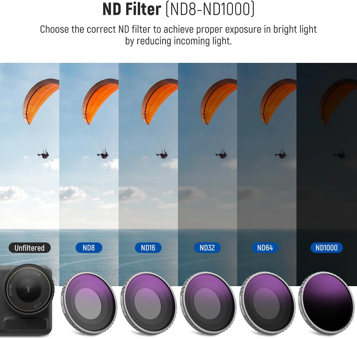 مجموعه فیلتر CPL و ND نیوور برای اکشن 5 پرو/4 (بسته 6 عددی)، مجموعه فیلتر CPL+ND8+ND16+ND32+ND64+ND1000 لوازم جانبی دوربین اکشن، شیشه HD اپتیکال چند لایه، سازگار با DJI Osmo Action 5 Pro/4 مجموعه فیلتر CPL و ND نیوور برای اکشن 5 پرو/4 (بسته 6 عددی)، مجموعه فیلتر CPL+ND8+ND16+ND32+ND64+ND1000 لوازم جانبی دوربین اکشن، شیشه HD اپتیکال چند لایه، سازگار با DJI Osmo Action 5 Pro/4