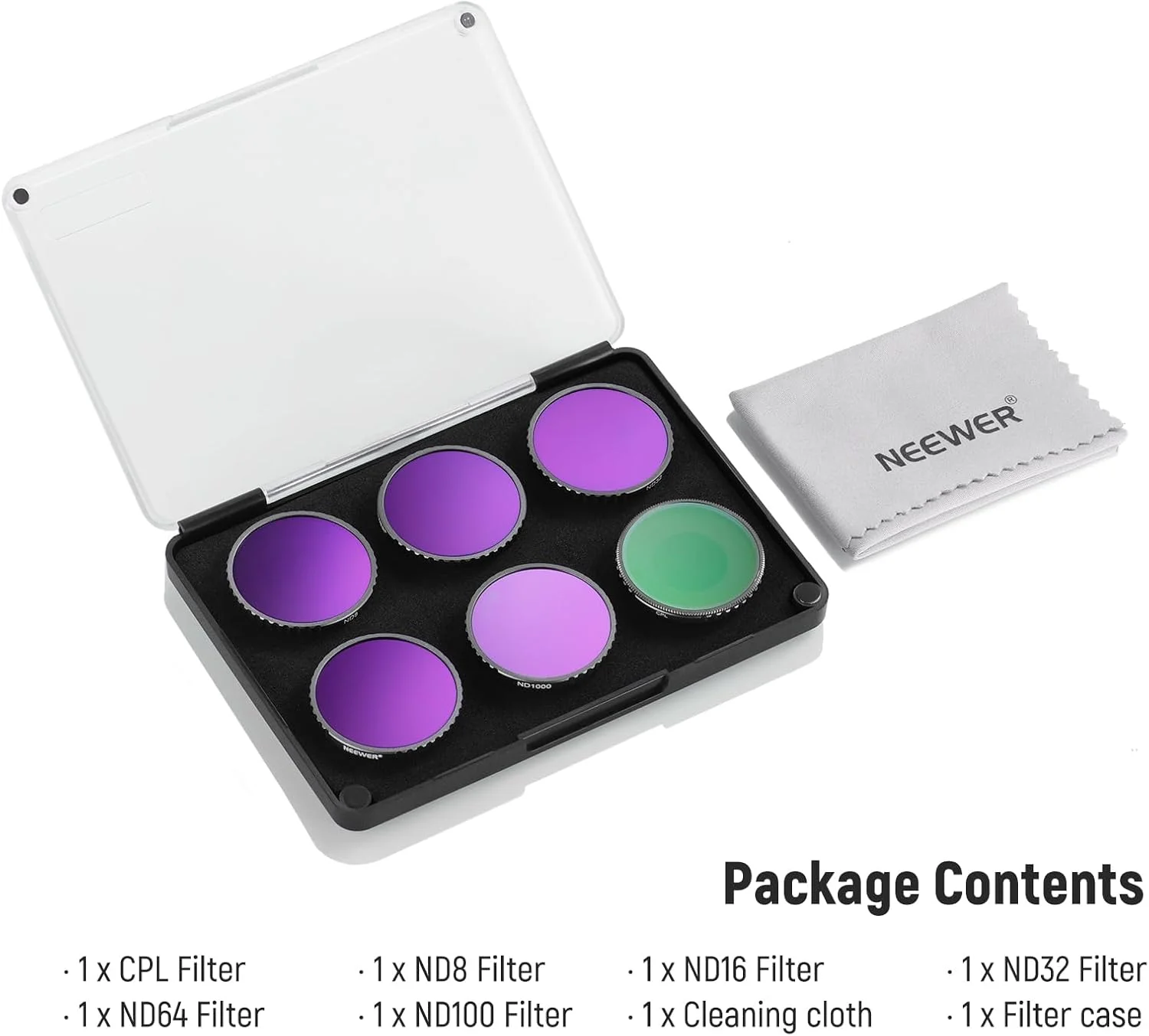 مجموعه فیلتر CPL و ND نیوور برای اکشن 5 پرو/4 (بسته 6 عددی)، مجموعه فیلتر CPL+ND8+ND16+ND32+ND64+ND1000 لوازم جانبی دوربین اکشن، شیشه HD اپتیکال چند لایه، سازگار با DJI Osmo Action 5 Pro/4 مجموعه فیلتر CPL و ND نیوور برای اکشن 5 پرو/4 (بسته 6 عددی)، مجموعه فیلتر CPL+ND8+ND16+ND32+ND64+ND1000 لوازم جانبی دوربین اکشن، شیشه HD اپتیکال چند لایه، سازگار با DJI Osmo Action 5 Pro/4